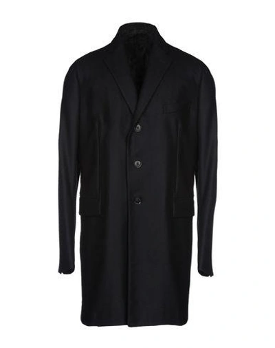 Shop Doriani Coat In Dark Blue