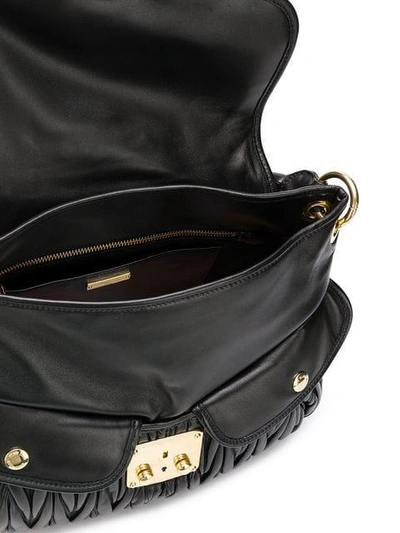 Shop Miu Miu Coffer Tote Bag In Black