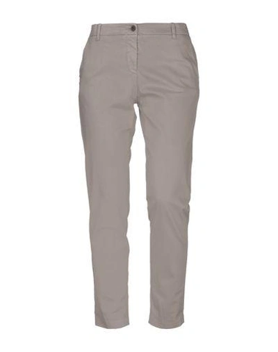 Shop Armani Jeans Casual Pants In Dove Grey