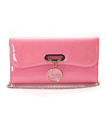 pink patent clutch