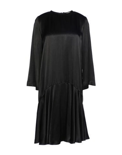 Shop Ganni Short Dress In Black