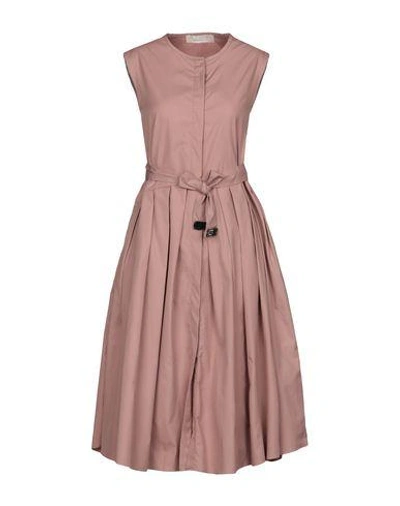 Shop Max Mara Knee-length Dress In Pastel Pink