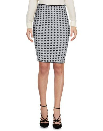 Shop Marta Martino Knee Length Skirts In Grey
