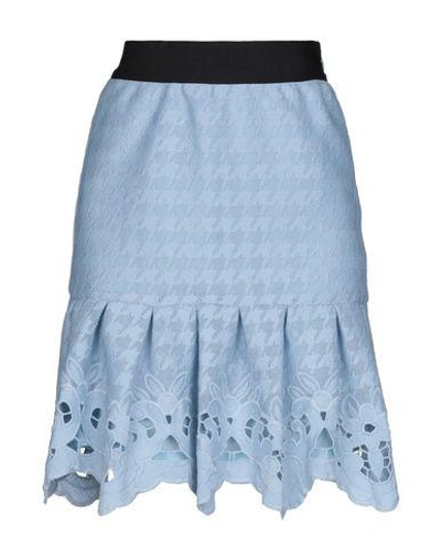 Shop Pinko Knee Length Skirt In Sky Blue