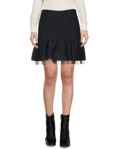 Shop Red Valentino Mini Skirt In Black