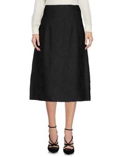 Shop Marni Midi Skirts In Black