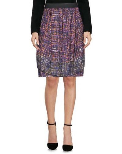 Shop Schumacher Knee Length Skirt In Purple