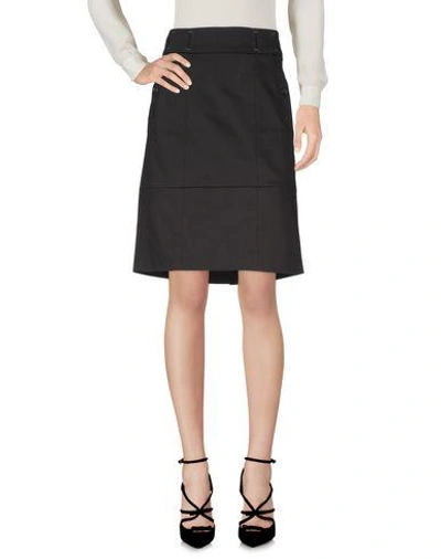 Shop Sportmax Code Knee Length Skirt In Black