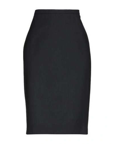 Shop Weekend Max Mara Knee Length Skirts In Black