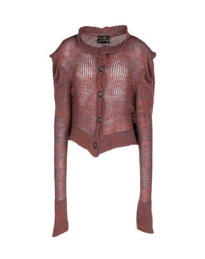 Shop Vivienne Westwood Anglomania Cardigan In Rust