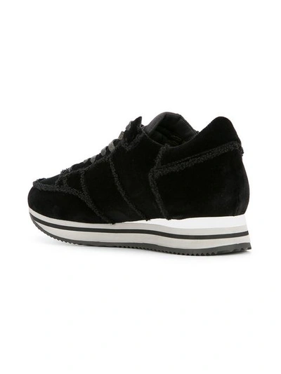 Shop Philippe Model Paneled Sneakers - Black