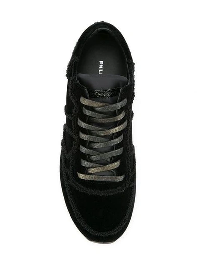 Shop Philippe Model Paneled Sneakers - Black