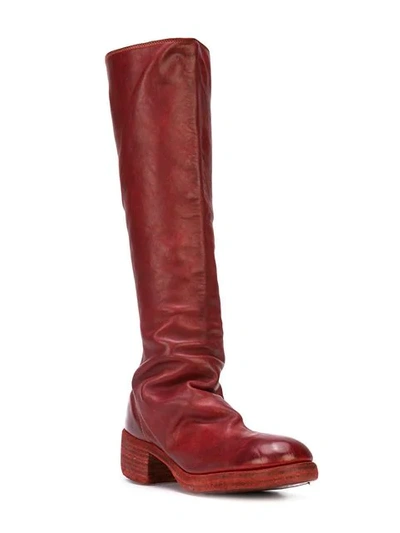 Shop Guidi Knee Length Boots In Red