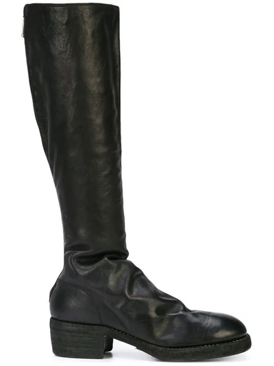 Shop Guidi Knee Length Boots In Black