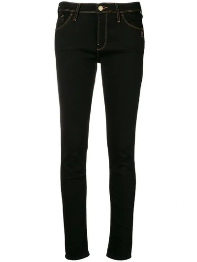 Shop Emporio Armani Slim Fit Jeans In Black
