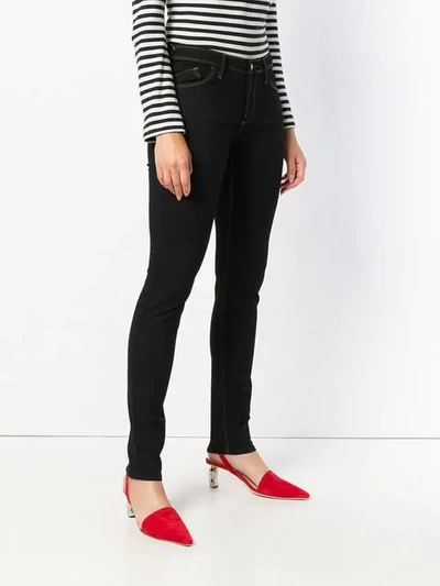 Shop Emporio Armani Slim Fit Jeans In Black