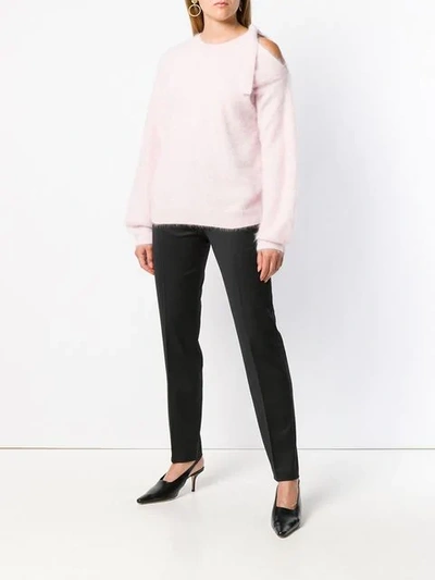 Shop Emporio Armani Bow Knit Jumper In Pink