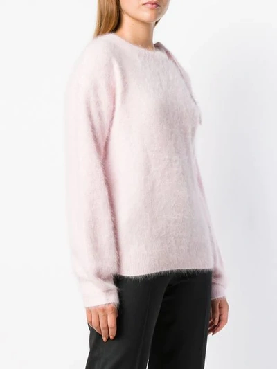 Shop Emporio Armani Bow Knit Jumper In Pink