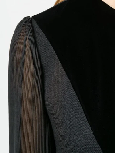 Shop Givenchy Velvet-panelled Dress In Black