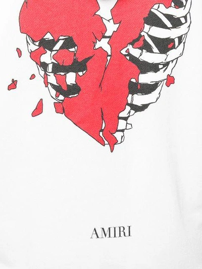 Shop Amiri Lovers Hoodie In White