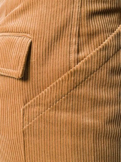 Shop Stella Mccartney Flared Corduroy Trousers In Brown