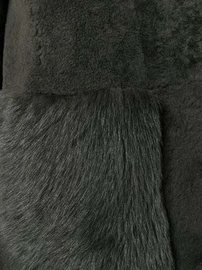Shop Blancha Hooded Oversized Jacket - Grey