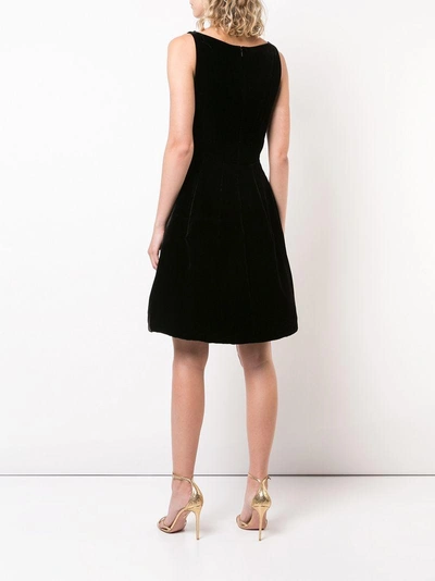 Shop Oscar De La Renta Sleeveless Flared Dress - Black