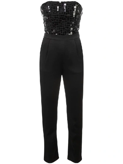 Shop Alice And Olivia Jeri Embellished Jumpsuit In Black