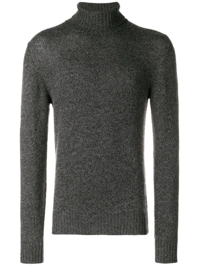 Shop Loro Piana Turtleneck Fine Knit Sweater - Grey