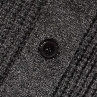 Shop Barbour Helm Button Through Cardigan In Grey