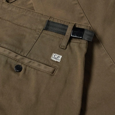 Shop C.p. Company Lens Pocket Cargo Twill Pant In Green