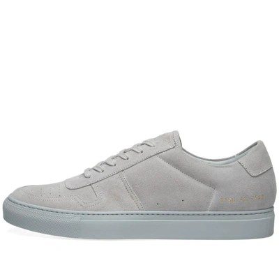 Shop Common Projects B-ball Low Suede In Grey