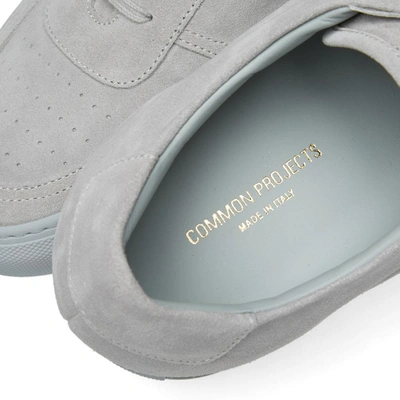 Shop Common Projects B-ball Low Suede In Grey