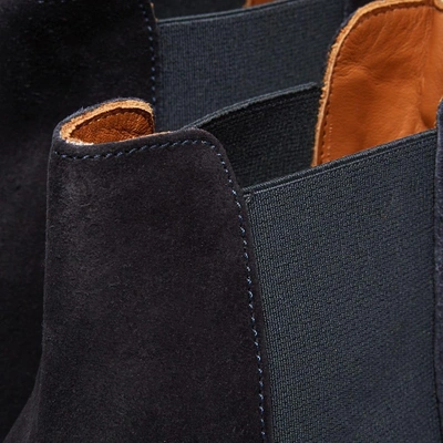 Shop Common Projects Chelsea Boot Suede In Blue