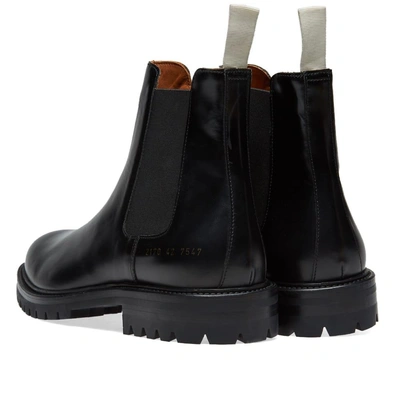 Shop Common Projects Chelsea Boot Lug Sole In Black