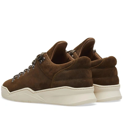 Shop Filling Pieces Mountain Cut Ghost Waxed Suede Sneaker In Green