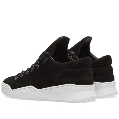 Shop Filling Pieces Mountain Cut Ghost Waxed Suede Sneaker In Black