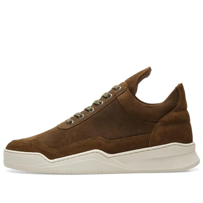Shop Filling Pieces Low Top Ghost Waxed Suede Sneaker In Green