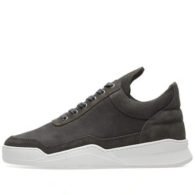 Shop Filling Pieces Low Top Ghost Waxed Suede Sneaker In Grey
