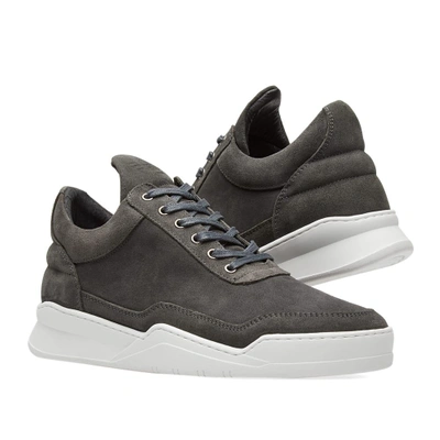 Shop Filling Pieces Low Top Ghost Waxed Suede Sneaker In Grey