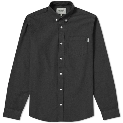 Shop Carhartt Dalton Shirt In Black