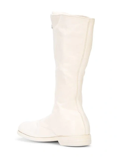 Shop Guidi Front Zip Boots In White