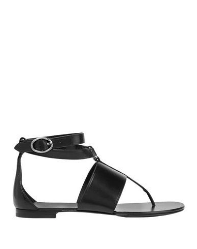 Shop Michael Kors Toe Strap Sandals In Black