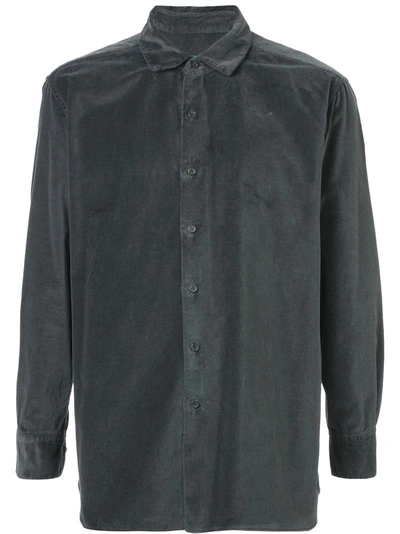 Shop Casey Casey Textured Buttoned Shirt - Grey