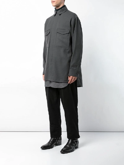 Shop Haider Ackermann Layer Detail Shirt - Grey