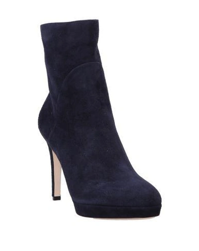 Sergio Rossi Ankle Boot In Dark Blue