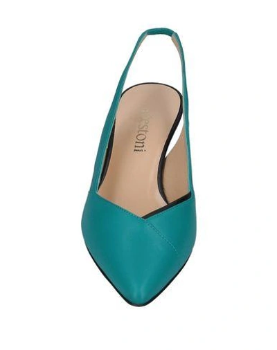 Shop A.testoni Pump In Turquoise