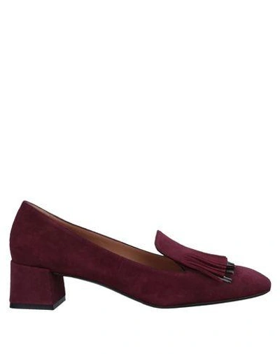 Shop Fratelli Rossetti Woman Loafers Burgundy Size 5.5 Soft Leather In Maroon