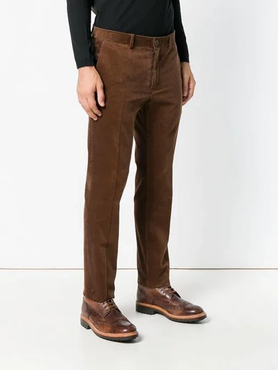 Shop Tiger Of Sweden Corduroy Slim-fit Trousers - Brown