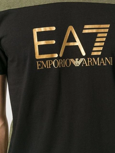 Shop Ea7 Emporio Armani Logo T-shirt - Black